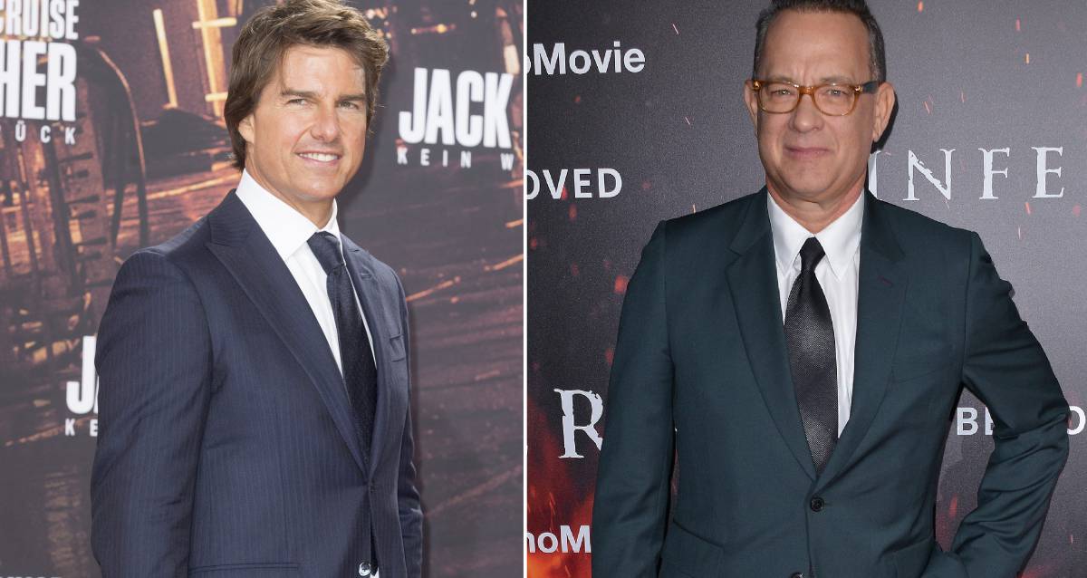 Los actores Tom Cruise y Tom Hanks.