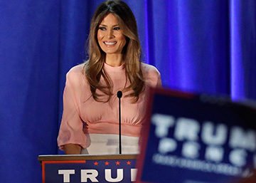 Melania, la mujer de Donald Trump.