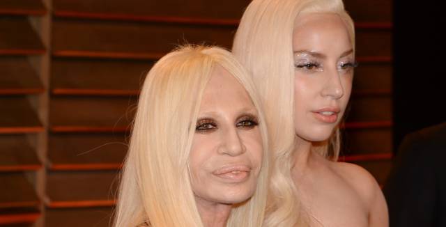 Donatella Verasce y Lady Gaga, en una fiesta en 2014.