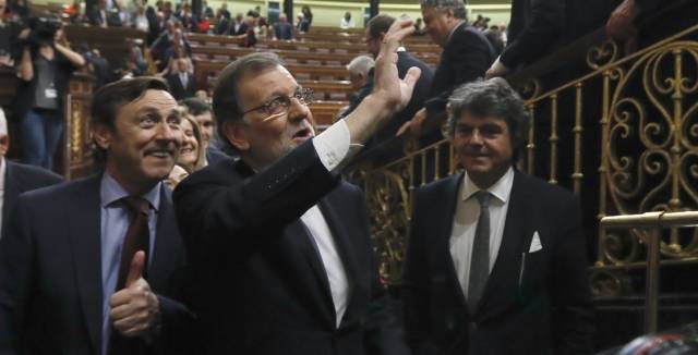 Rajoy after being voted in as PM.