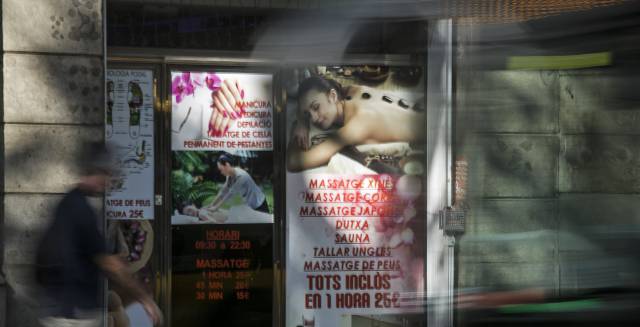 A Chinese massage parlor in Barcelona.