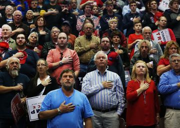 Partidarios de Donald Trump en un mitin en Pennsylvania