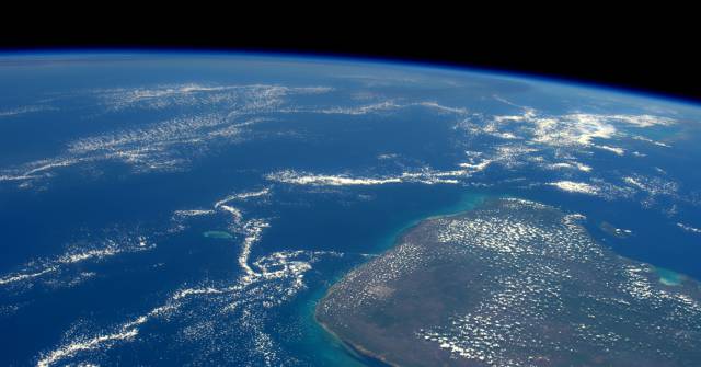 Zona en la que cayó el meteorito de Chixculub.