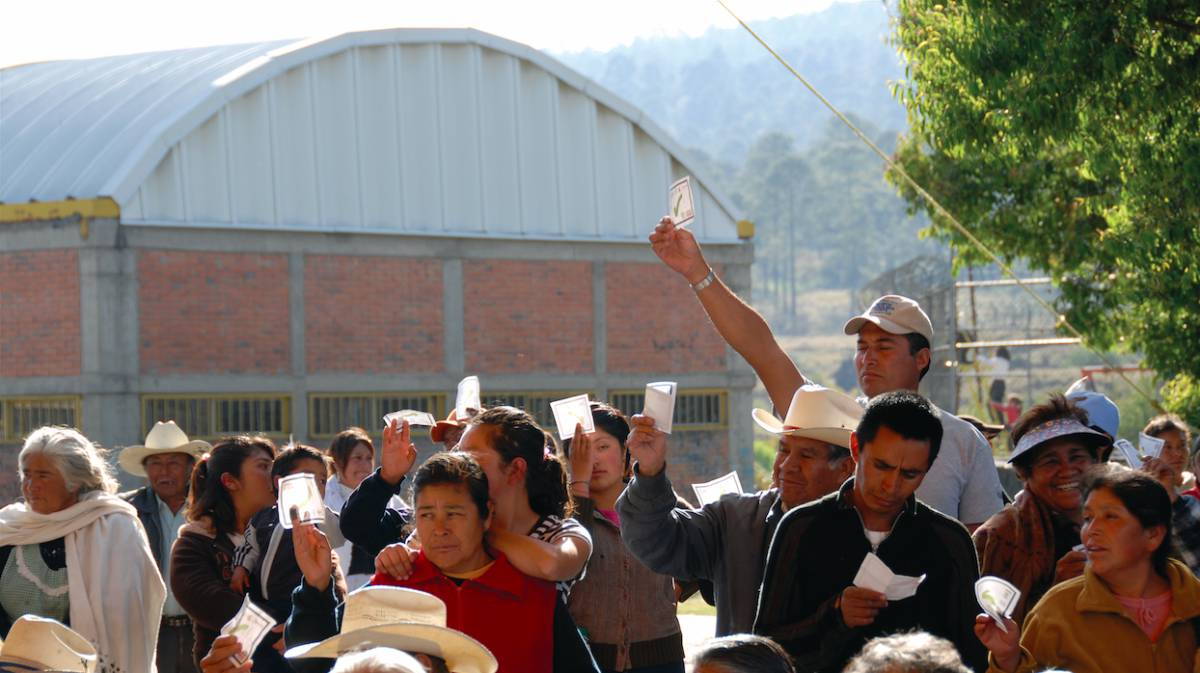 Una asamblea vecinal en Ciudad de México.