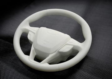 Un volante fabricado con una impresora 3D 