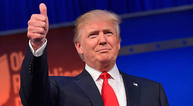 Donald Trump celebra su victoria, en Nueva York.