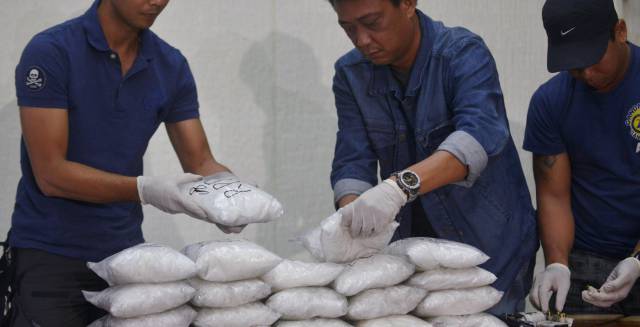 Crystal meth seized by Philippines police.