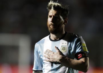 Messi durante el partido ante Colombia.