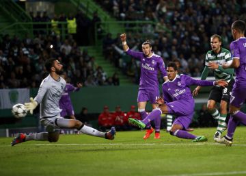 Varane marca el primer tanto del partido.