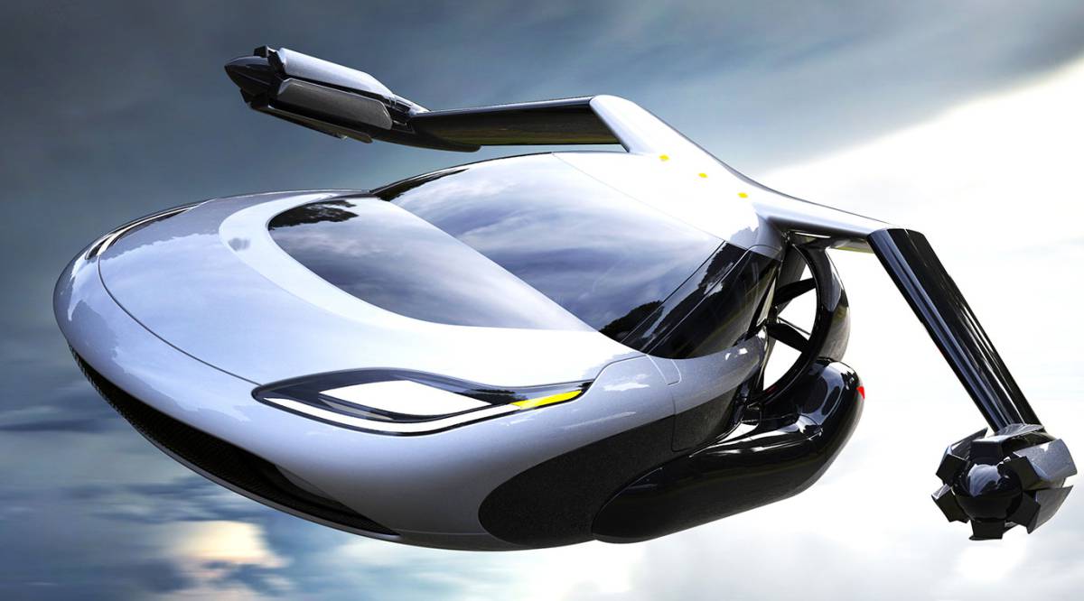 Recreación del proyecto de coche volador Terrafugia TF-X