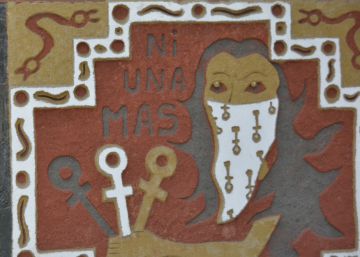 Mural contra la violencia machista en el barrio de Sopocachi de La Paz, Bolivia