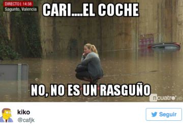 La mujer de las inundaciones de Sagunto, nueva inspiración de Twitter
