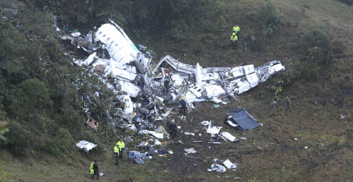 Restos del avión siniestrado.