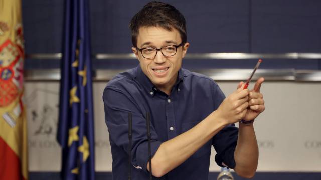 Iñigo Errejón, tras la Junta de Portavoces.