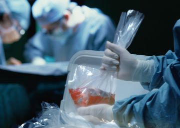 Un coraz&oacute;n donado para un trasplante. 