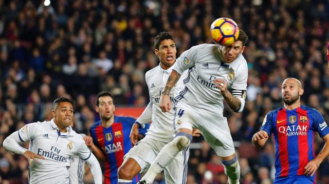 Sergio Ramos marca el gol del empate.