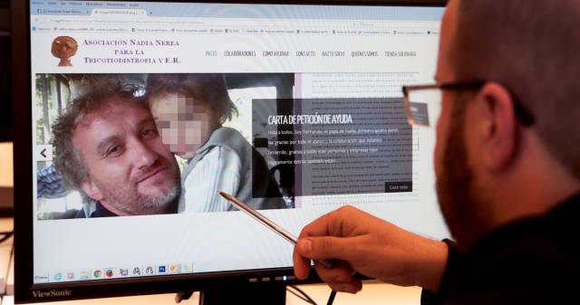 Fernando Blanco y su hija, en la p&aacute;gina de la Asociaci&oacute;n.