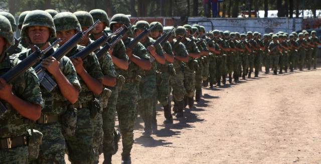 Soldiers training in Mexico.