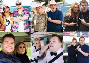 James Corden, con algunos de los protagonistas de su 'Carpool Karaoke'.