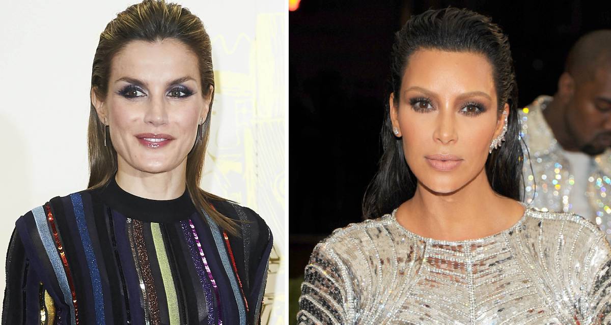 La reina Letizia y Kim Kardashian.