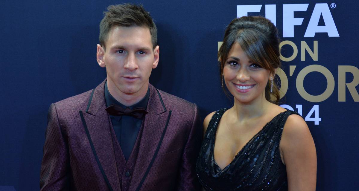 Leo Messi, con Antonella Roccuzzo.