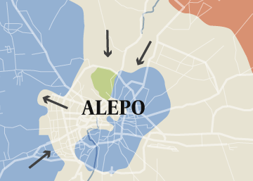 Evolución de la batalla de Alepo