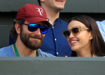 Bradley Cooper e Irina Shayk en Wimbledon 2016. 