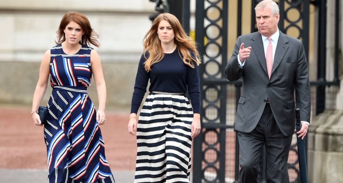 Andr&eacute;s de Inglaterra, con sus hijas Eugenia y Beatriz.