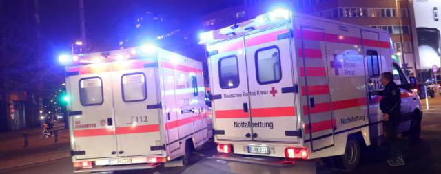 Ambulancias en el lugar del suceso.