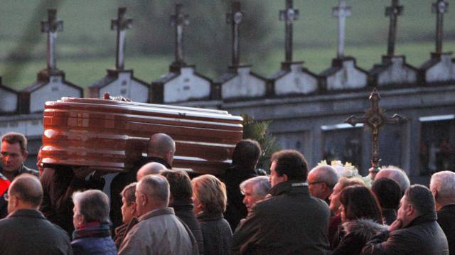 Entierro de Ana Mar&iacute;a Enjamio.