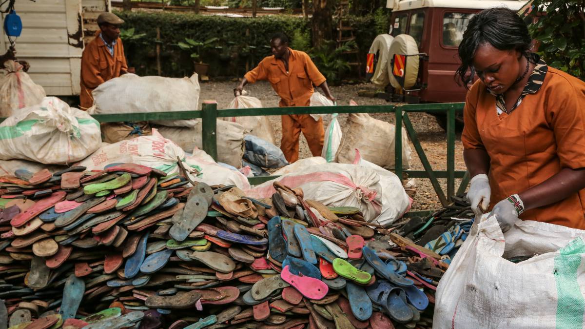 La segunda vida de 400.000 chanclas