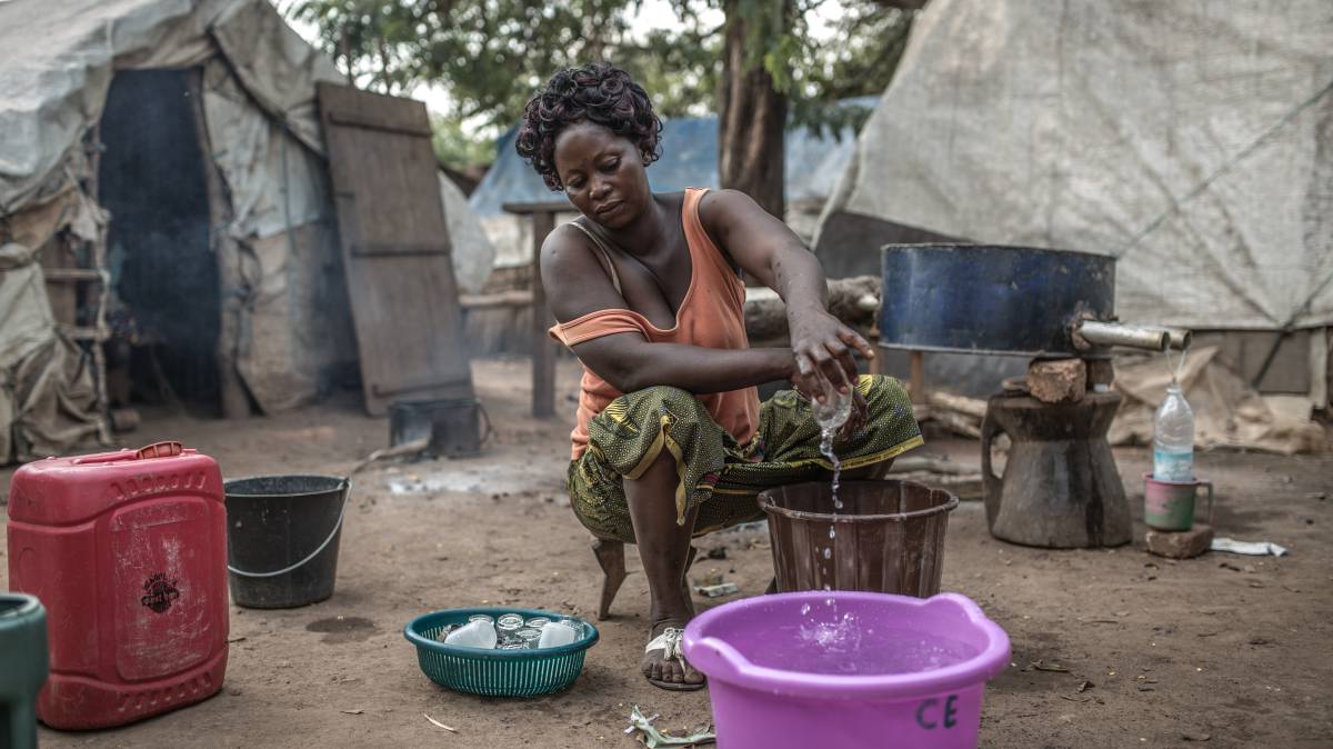 Celine Yandoma, desplazada en RCA.