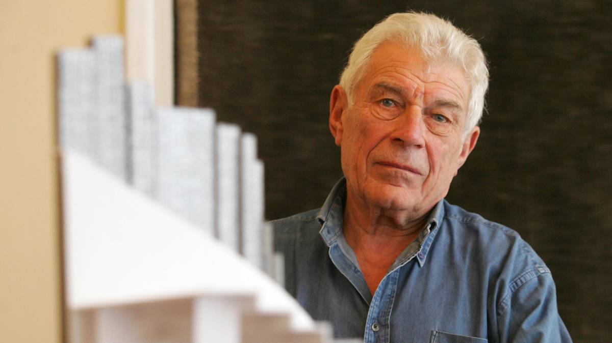 John Berger fotografiado en el Círculo de Bellas Artes de Madrid, en 2006.