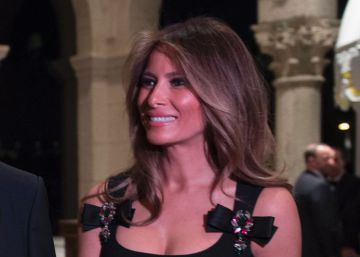 Donald Trump y Melania Trump en la fiesta de Nochevieja en Palm Beach.
