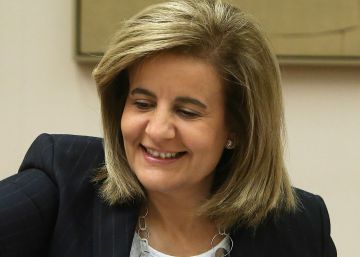 Fatima B&aacute;&ntilde;ez, durante la comisi&oacute;n del Pacto de Toledo en el Congreso. 