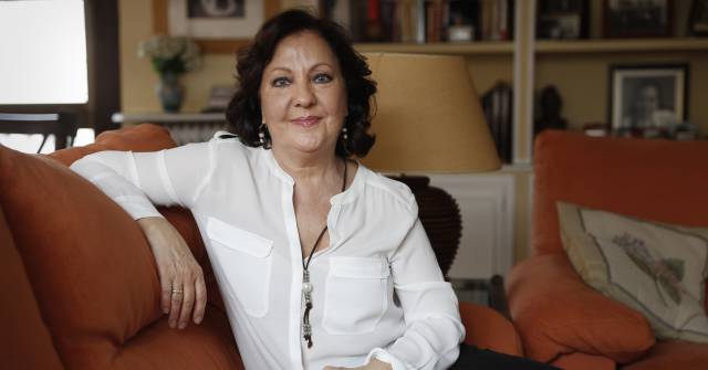 Carmen Linares en su casa de Madrid.