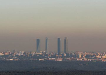 Nube de poluci&oacute;n sobre Madrid. 