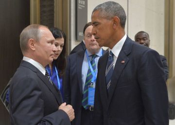 Las miradas de Vlad&iacute;mir Putin y Barack Obama dejan entrever lo que pasa por su mente