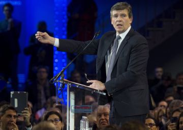 El exministro de Industria de Francia Arnaud Montebourg, en un acto de campa&ntilde;a. 