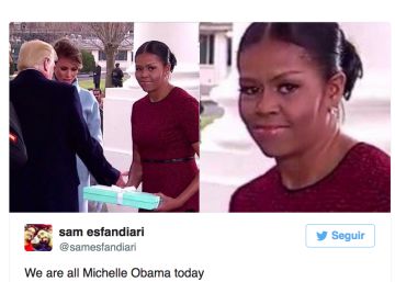 "Todos somos Michelle hoy": Twitter se pone de luto para recibir a Trump