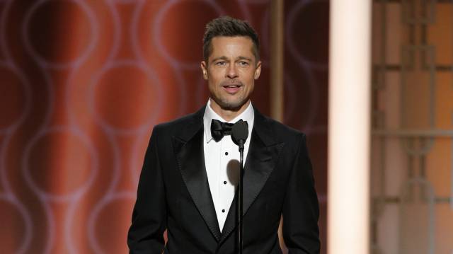 Brad Pitt, en los Globos de Oro.