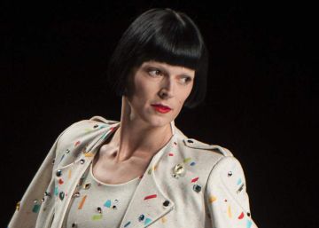 Bimba Bose, durante el desfile de primavera-verano de  David Delfin, en 2013.