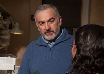 El investigador Adrian Krainer en su laboratorio