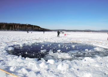 Punto del impacto del meteorito de Cheliabinsk, en Rusia.