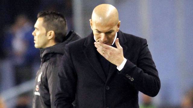 Zidane, durante el partido de vuelta de Copa ante el Celta.