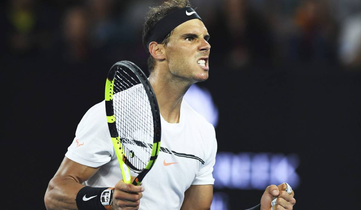 Rafael Nadal, durante la semifinal contra Grigor Dimitrov.