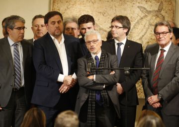 Santiago Vidal en un acto de apoyo a Francesc Homs en el Hotel Villa Real de Madrid