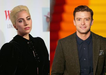 De izquierda a derecha: Lady Gaga, Justin Timberlake y Miranda Kerr.