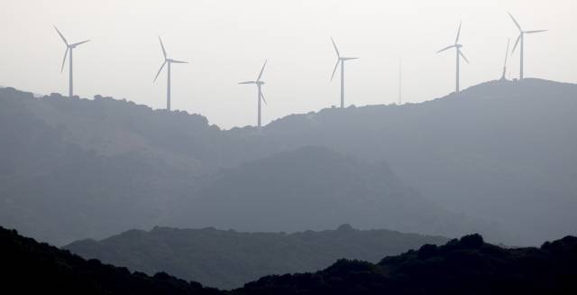 A wind farm in Algeciras (Cadiz).