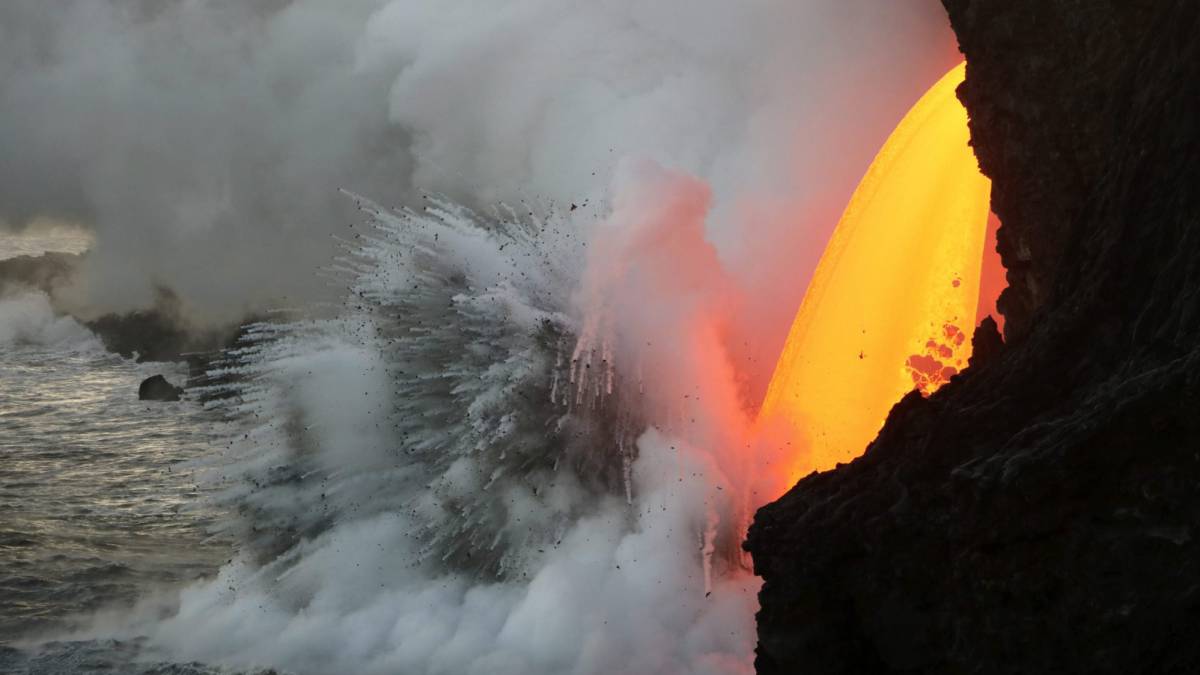 El volcán Kilauea en erupción, en Hawái (EE UU).